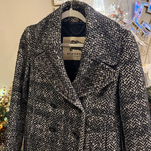 Burberry Prorsum / London Line Tweed Herringbone Peacoat / Double Breasted - Picture 3 of 17